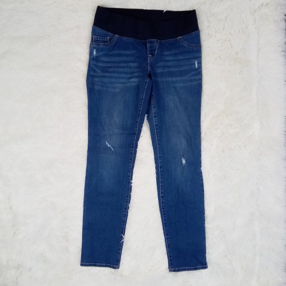 Old Navy Skinny Maternity Distressed Denim Jeans